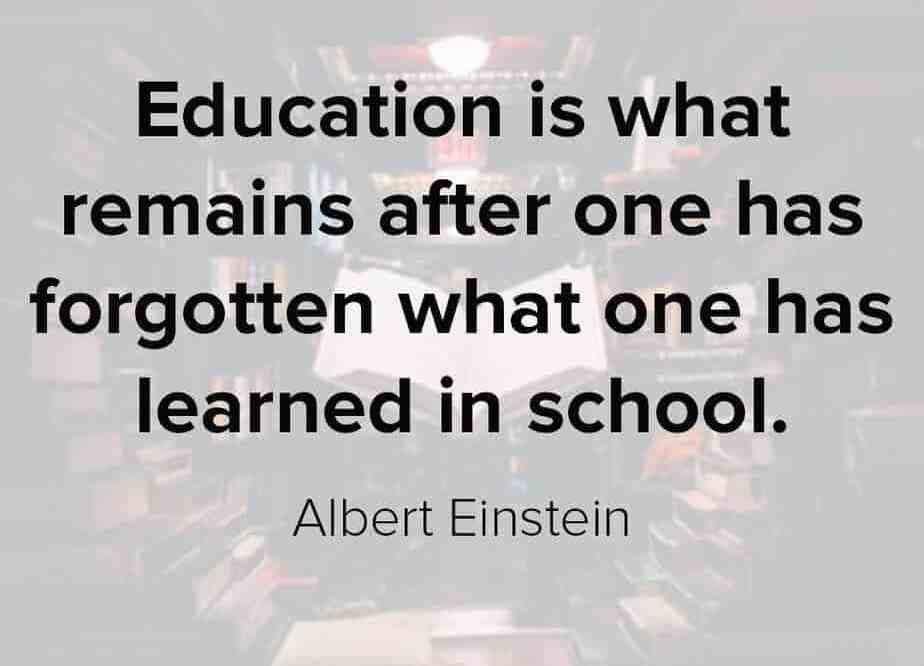 Albert Einstein quote on education