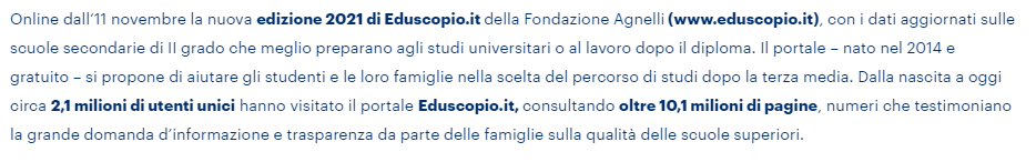 Fondazione Agnelli ed Eduscopio